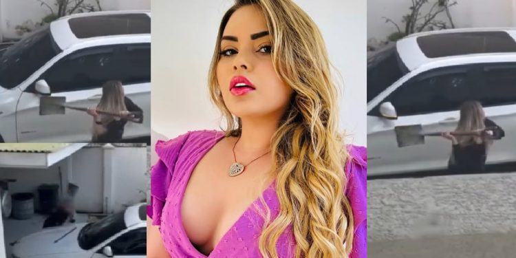 Vídeo: blogueira amazonense quebra carrão do cabeça branca com quem vive romance