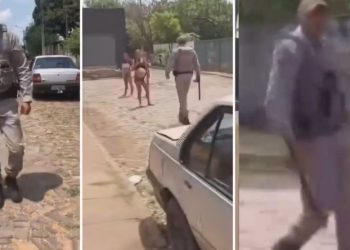 Vídeo mostra policial batend0 em grávida de 8 meses na rua