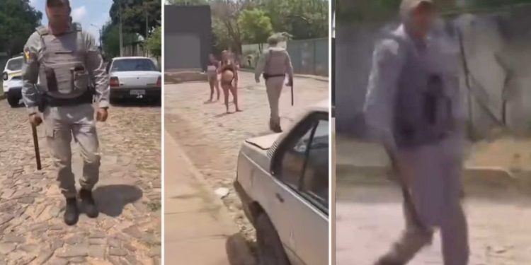 Vídeo mostra policial batend0 em grávida de 8 meses na rua