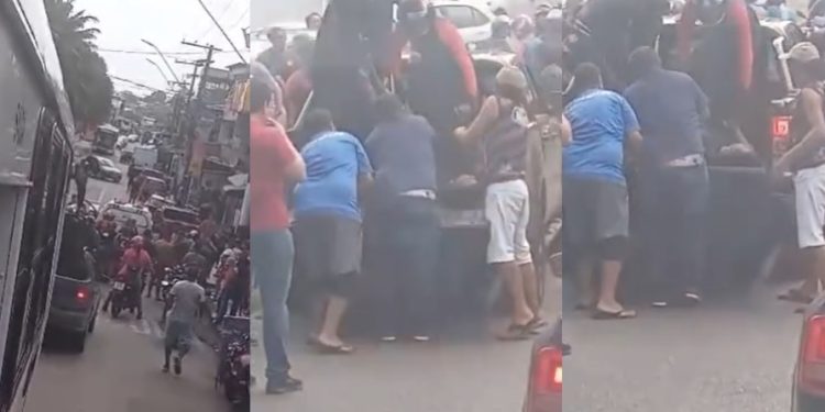 Vídeo urgente: homem é balead0 durante assalt0 à joalheira em Manaus 