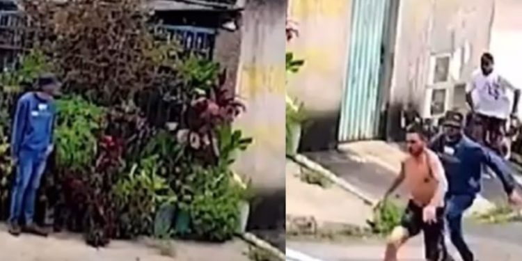 Vídeo mostra assassin0 correndo e matand0 homem de quem emprestou dinheiro e não quis pagar