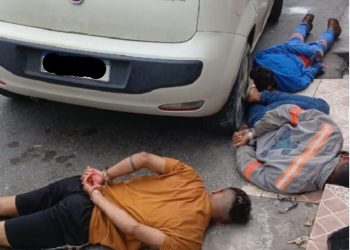 Trio é derrubado pela Rocam na hora que ia assaltar mercadinho em Manaus