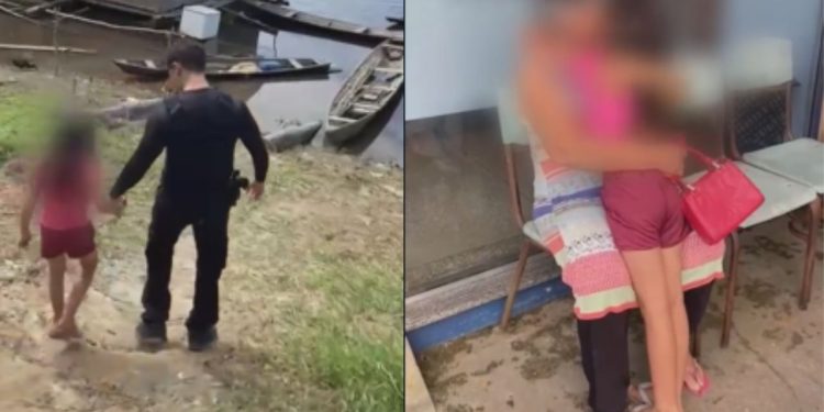 Vídeo: Menina de 5 anos é resgata após ser levada à força pelo próprio pai no interior do Amazonas