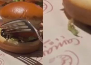 Cliente do Camarada Camarão encontra larva dentro de sanduíche; veja o vídeo