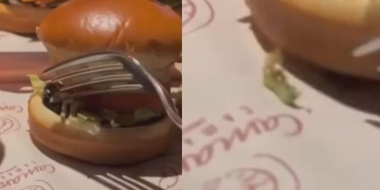 Cliente do Camarada Camarão encontra larva dentro de sanduíche; veja o vídeo