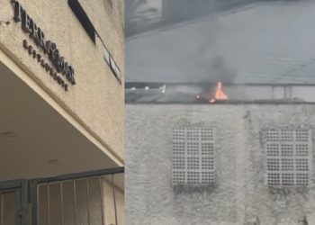 Vídeo: Bombeiros são acionados por funcionário do restaurante Terra & Mar cozinha pegar fogo