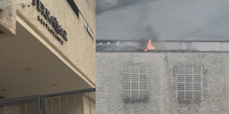 Vídeo: Bombeiros são acionados por funcionário do restaurante Terra & Mar cozinha pegar fogo