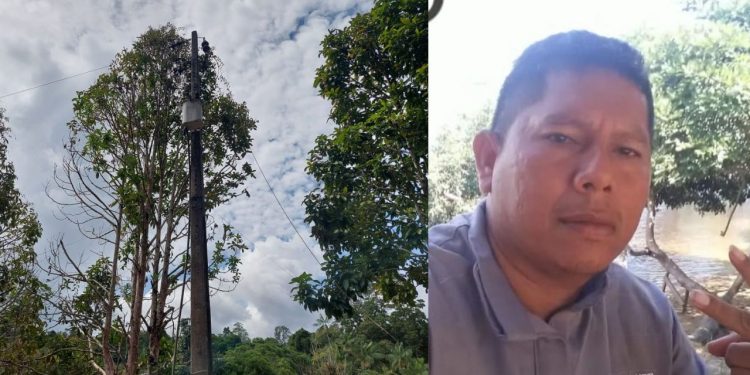 Durante reparo, funcionário terceirizado da Amazonas Energia m0rr3 após sofrer descarga elétrica