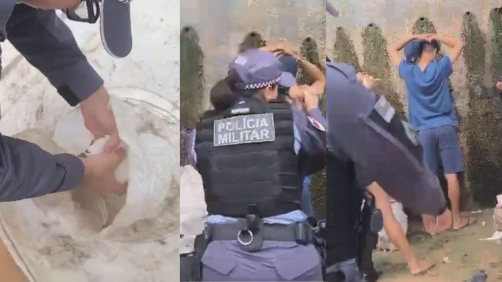 Vídeo: Trio que usava o Centro de Manaus para vender oxi é preso após vistoria da PM