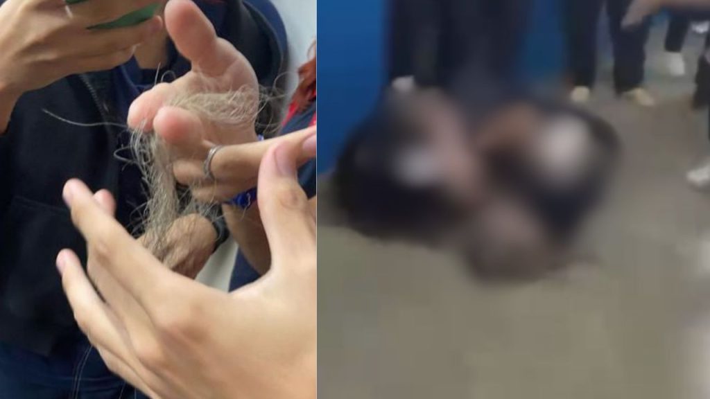 Vídeo mostra alunas arrancando o cabelo uma da outra dentro de escola em Manaus