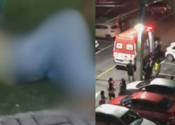 Vídeo forte: Homem é esfaque4d0 na barriga dentro de condomínio no Lago Azul