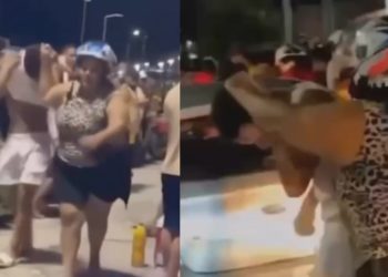 Mãe vai até adega na zona leste de Manaus e tira o filho pelos cabelos; veja o vídeo