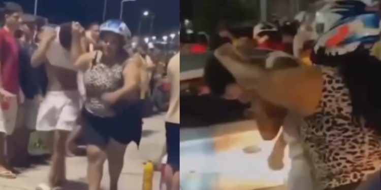 Mãe vai até adega na zona leste de Manaus e tira o filho pelos cabelos; veja o vídeo