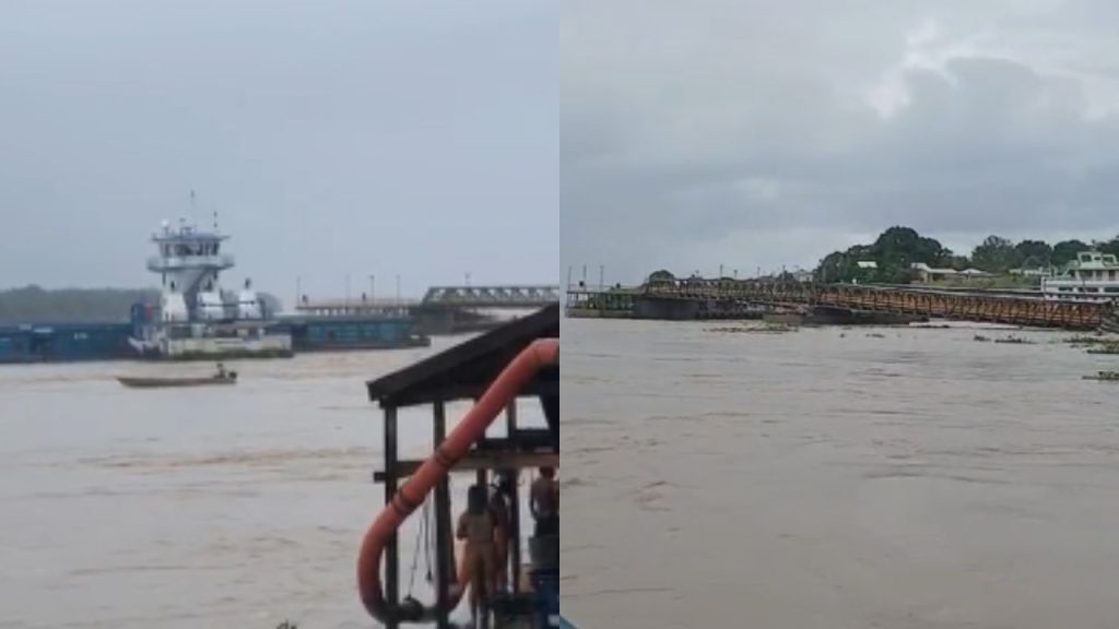 Vídeos: Balsa atinge porto de Borba e arranca estrutura; não houve feridos