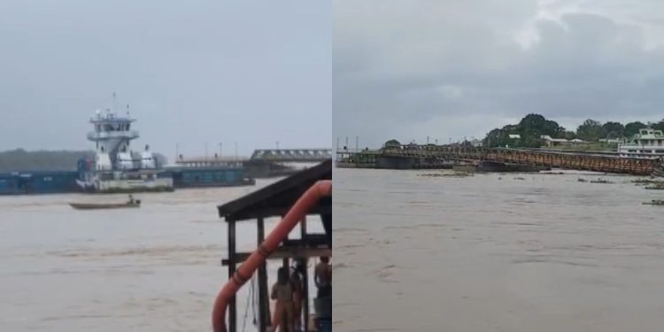 Vídeos: Balsa atinge porto de Borba e arranca estrutura; não houve feridos
