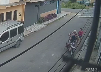 Vídeo: Mulher tenta escapar, mas tem a bolsa levada por cr1m1n0s0s na Zona Leste de Manaus