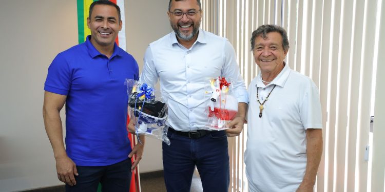 Governador Wilson Lima reúne-se com presidentes dos bois Caprichoso e Garantido