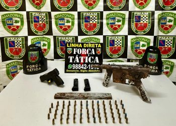 Em Iranduba, band1d0s fogem e abandonam arm@s e submetralhad0ra