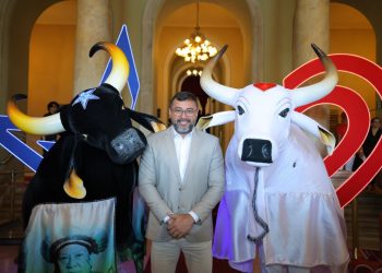 Com Caprichoso e Garantido, governador Wilson Lima lança o 58º Festival Folclórico de Parintins