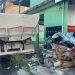 Caçamba atinge carros e deixa um que nem ‘sardinha em lata’ na Cidade Nova