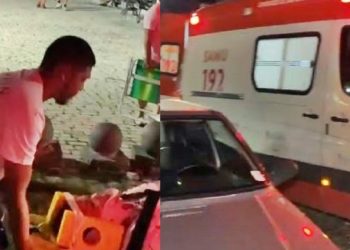 “Flanelinha” exige R$ 50 de motorista no Centro, que acaba atr0pelando mulher ao tentar fugir