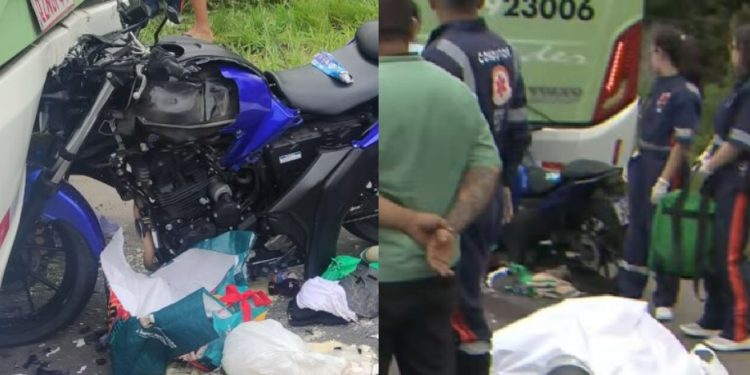 Vídeo: passageira que m0rreu na Torquato Tapajós em Manaus era sogra do motoqueiro 
