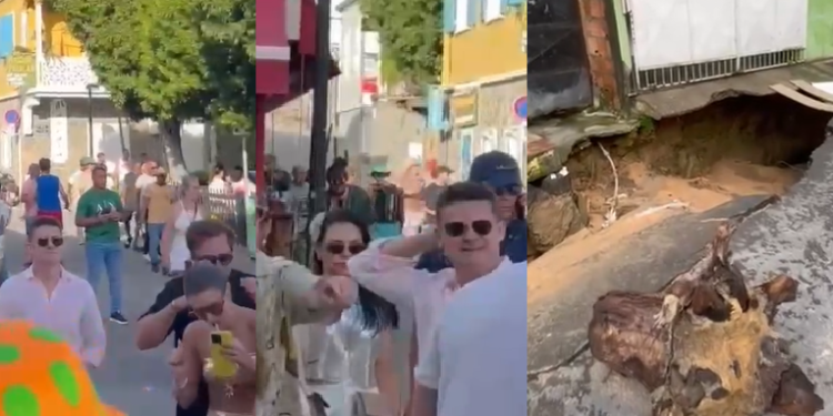 Vídeos: David Almeida curte Caribe enquanto Manaus sofre com crateras abrindo após forte chuva