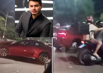 Dentista perde controle do carrão de luxo e destrói BMW na Ponta Negra: ‘tudo para se exibir’