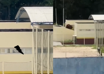 Vídeo: Alunos flagram c@sal fazend0 o ‘canguru perneta’ em prédio em Presidente Figueiredo