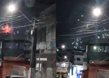 Vídeo: Foguetório é registrado na Zona Sul após suposta celebração de aniversário de tr@f1cant3