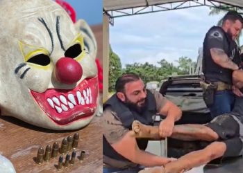 Vídeo: suspeito que atir0u na PM e foi balead0 no AM usava máscara para por medo na polícia