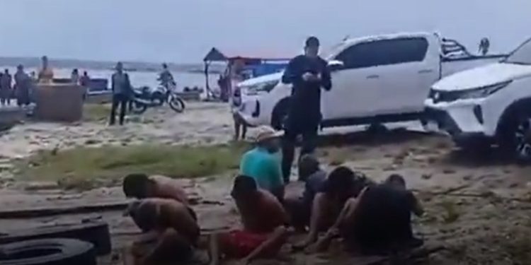 Vídeo: policiais cercam e prendem sete bandid0s de uma só vez no interior do Amazonas