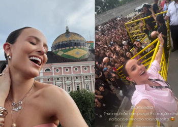 Atriz Larissa Manoela se encanta por Manaus: ‘Coração na boca’