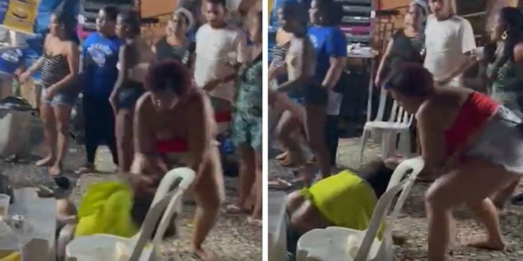 Vídeo: com a cara cheia de cachaça, amigas disputam quem tem a aranha mais forte no bar