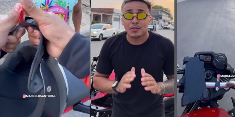 Vídeo: blogueiro de Manaus pilota moto “chutado” com passageiros e coloca vidas em risc0 nas ruas