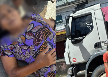 Vídeo: Condutor de caçamba diz que ‘não viu’ idosa e a atr0pela na faixa de pedestres na Zona Oeste de Manaus