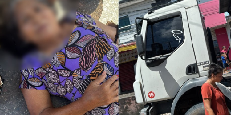 Vídeo: Condutor de caçamba diz que ‘não viu’ idosa e a atr0pela na faixa de pedestres na Zona Oeste de Manaus