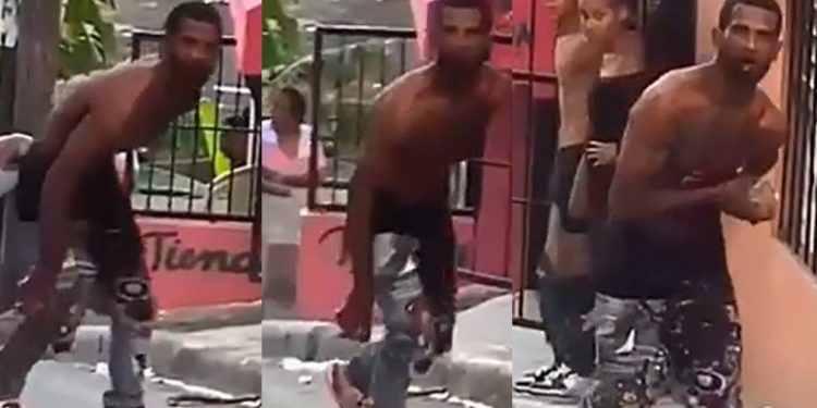 Vídeo forte: bandidos abrem burac0 no peito de rival no meio da rua