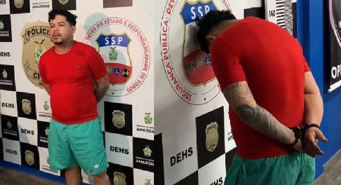P1stoleiro que era procurado é pr3s0 assistindo jogo de futebol em Manaus