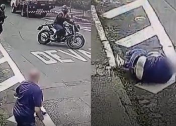 Vídeo forte: policial é balead0 5 vezes por bandid0s na Zona Sul