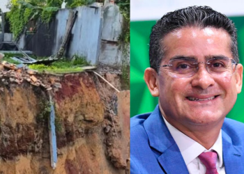 Vídeo: Casa é engolida por cratera no mesmo local onde morador foi multado por denunciar caso à Prefeitura