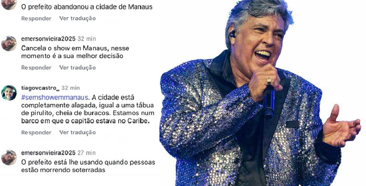 Manauaras lotam posts de Sidney Magal criticando David Almeida e pedem: ‘Não compactue com a má gestão’