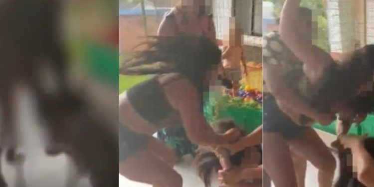 Vídeo: mãe dá p0rrada em diretora de creche por não poder pegar filha fora do horário