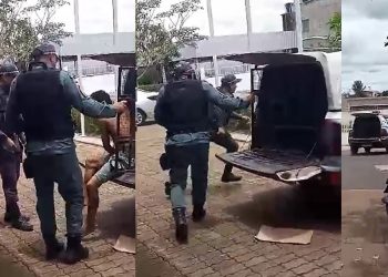 Vídeo: pres0 aproveita descuido e foge na cara da polícia no Amazonas