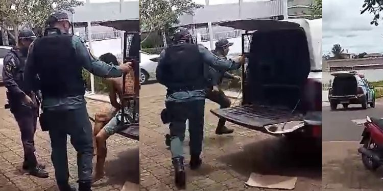 Vídeo: pres0 aproveita descuido e foge na cara da polícia no Amazonas