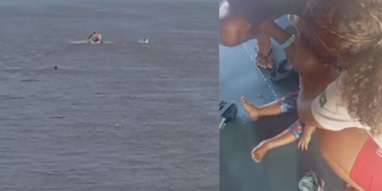 Vídeo forte: Bebezinho quase m0rr3 af0gad0 após cair de embarcação no Amazonas
