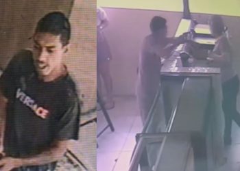 Vídeo: Assalt4nte invade padaria, consegue levar 2 celulares e sai impune em Manaus