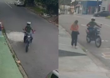 Vídeo: Antes de atir4r em vigilante em Flores, assaltante foi filmado roub4nd0 mulher no Parque 10