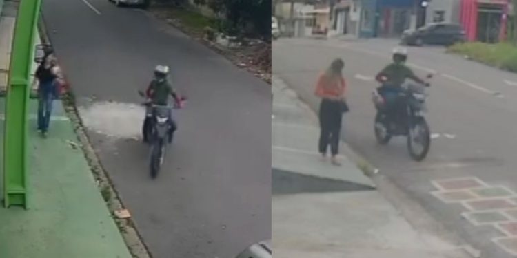 Vídeo: Antes de atir4r em vigilante em Flores, assaltante foi filmado roub4nd0 mulher no Parque 10