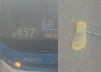 'Correu na frente do ônibus': vídeo mostra homem que foi atr0pel4d0 no Centro de Manaus